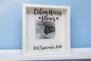 Personalised Baby Frame in White