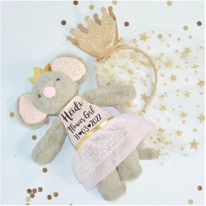 Personalised Princess Mouse Toy for Flower Girl Gifts