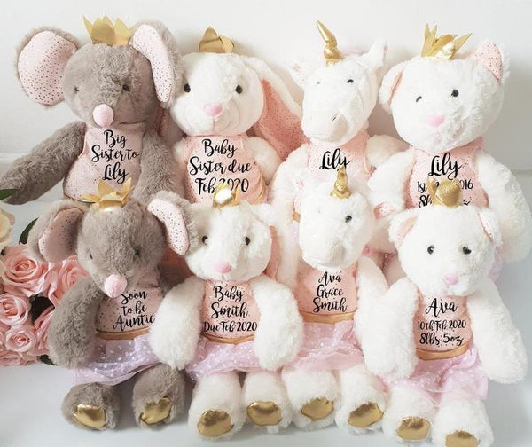 Personalised Luxury Classic Siblings Bunny Soft Toy