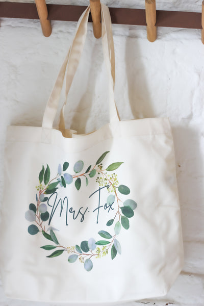 Personalised Just Married Tote Bag
