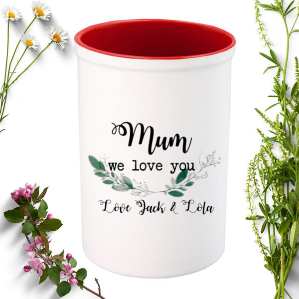 Personalised Botanical Vase For Mum
