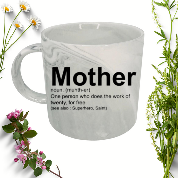 Taza de mármol personalizada para madre