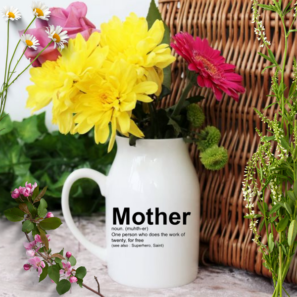 Mother Description Handle Vase 