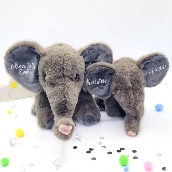 Regalo de cumpleaños personalizado de elefante