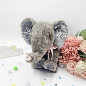 Personalised Eco Friendly New Baby 11" Elephant Soft Toy