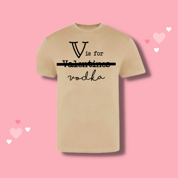情人节礼物，个性化 T 恤 V 代表伏特加