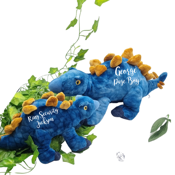 适合侍童的个性化环保蓝色恐龙