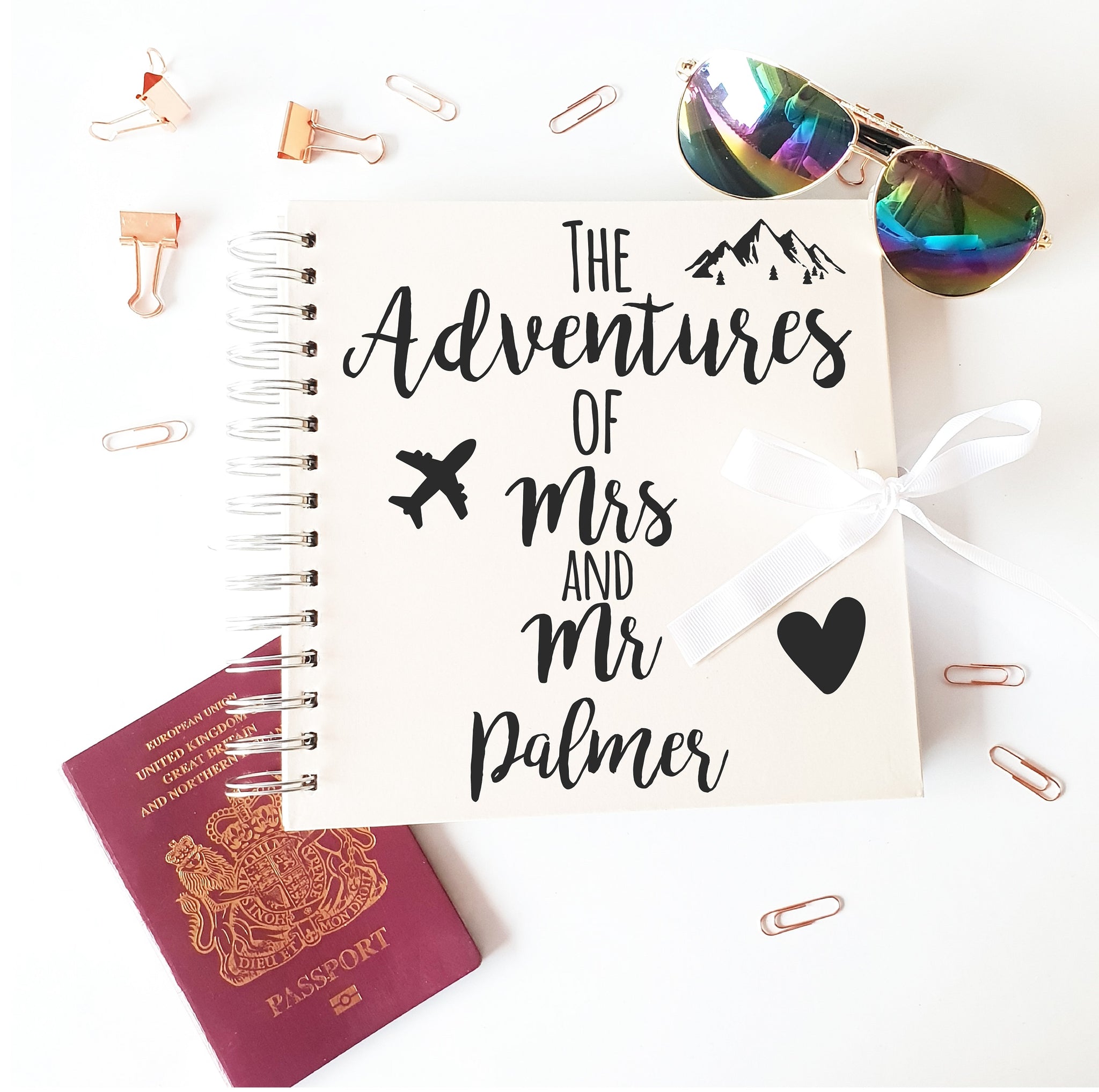 Personalised The Adventure's Of Mr & Mrs Ivory Scrapbook