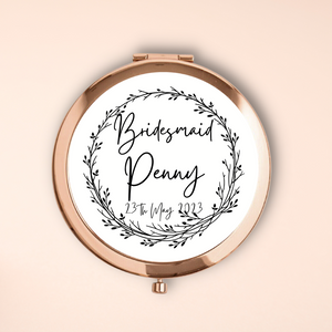 Personalised Compact Mirror for Bridesmaids
