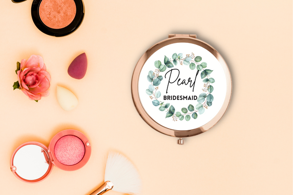 Personalised Compact Mirrors For Bridesmaids