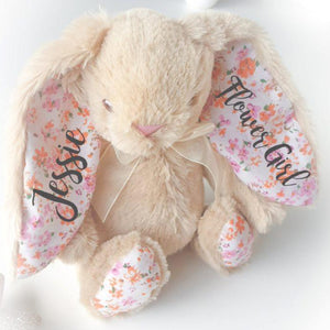 Personalised Small Beige Bunny Gift for Flower Girls