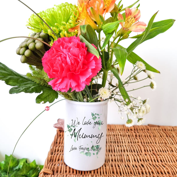 we love you mummy personalised vase