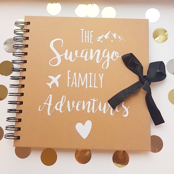 Personalised The Family Adventures Brown Scrapbook