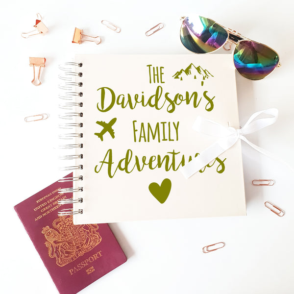 Personalised The Family Adventures Ivory Scrapbook
