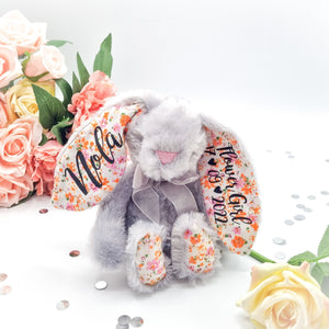 Personalised Small Grey Bunny for Flower Girls