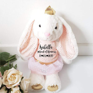 Personalised Bunny Gift for Maid of Honour Proposal