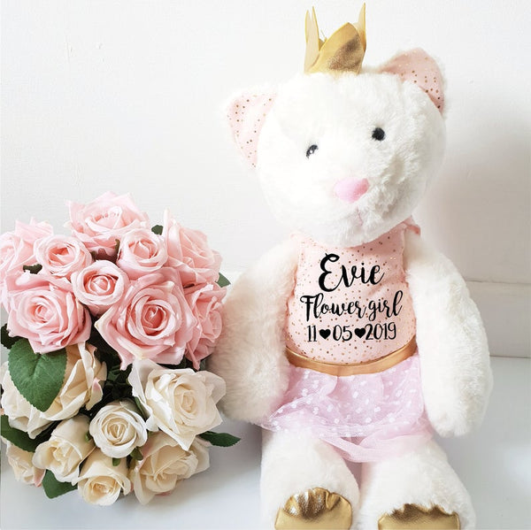 Personalised Princess Cat Flower Girl Gift