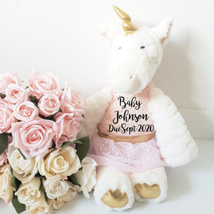 Personalised Unicorn Baby Soft Toy