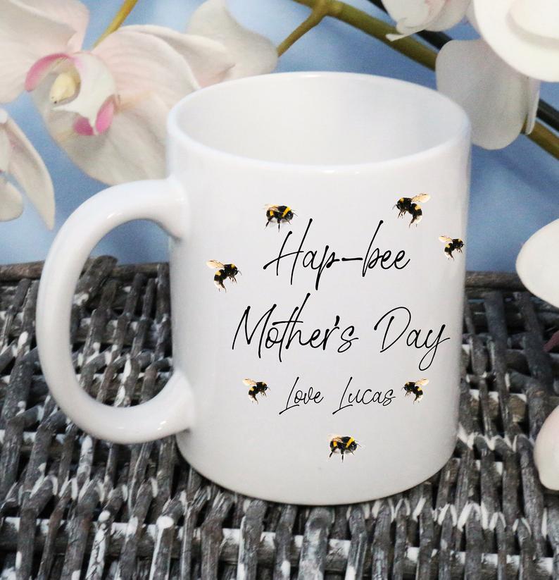 Personalised Mother's Day Mug with Bee Detail