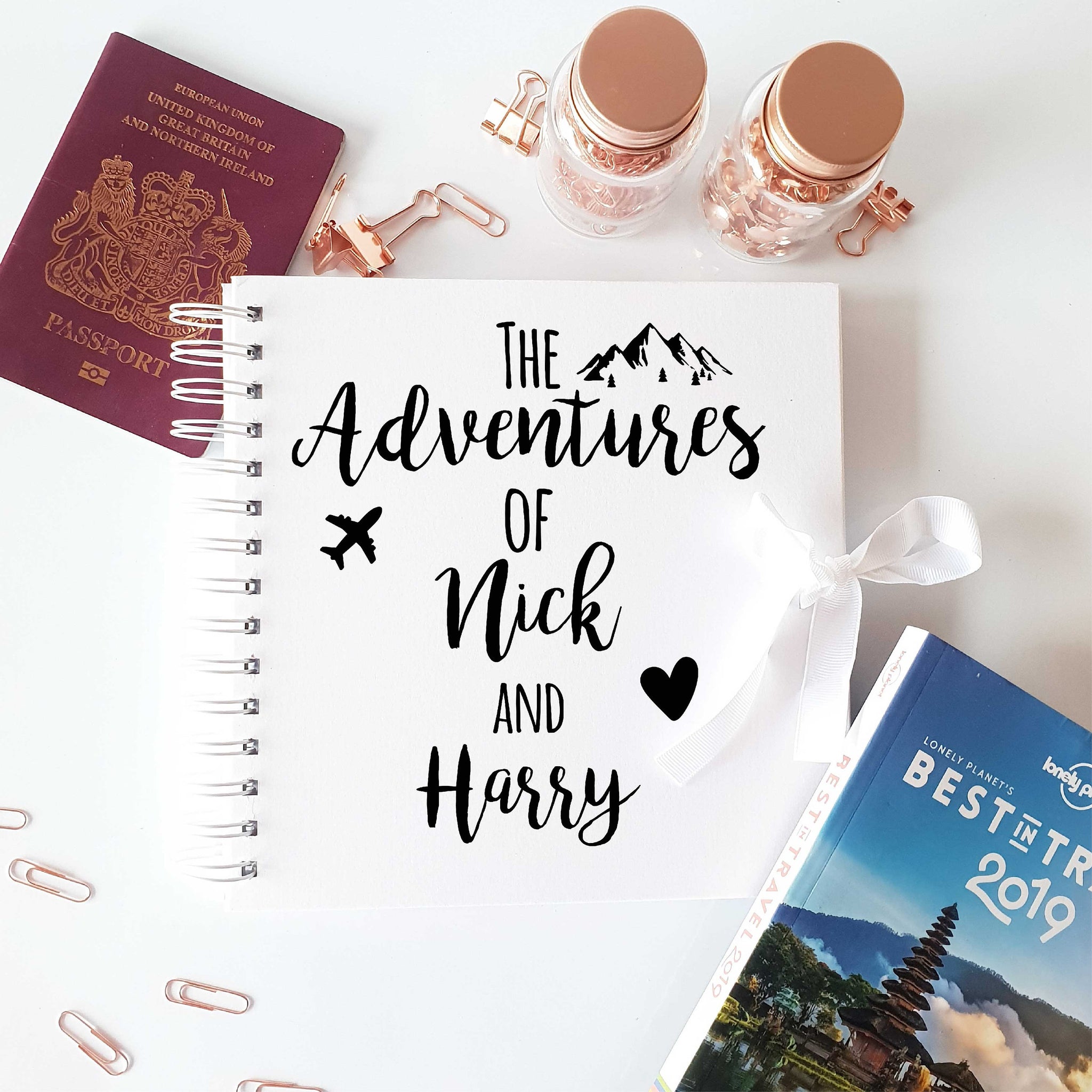 Personalised Travel Scrapbook for Couple Gift – The Customise Company