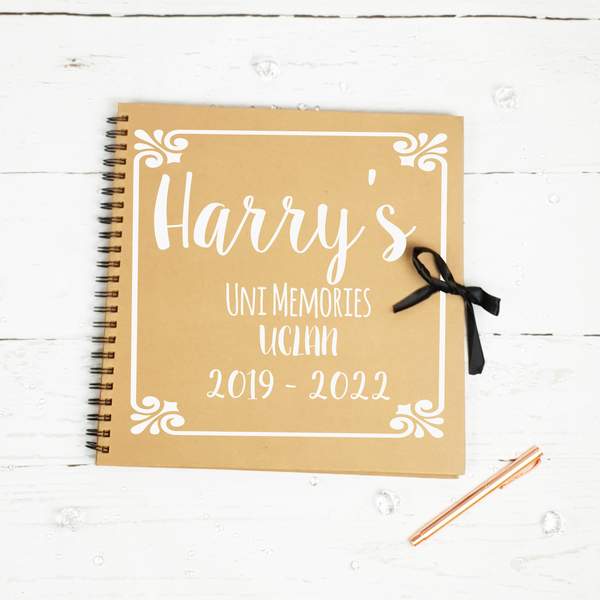 Personalised Uni Memories Brown Scrapbook