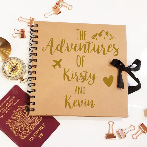 Personalised The Adventures Brown Scrapbook